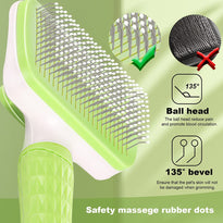 Garstor Self Cleaning Grooming Slicker Brush for Cats and Dogs