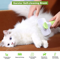 Garstor Self Cleaning Grooming Slicker Brush for Cats and Dogs