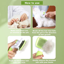 Garstor Self Cleaning Grooming Slicker Brush for Cats and Dogs