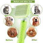 Garstor Self Cleaning Grooming Slicker Brush for Cats and Dogs