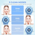 Generic IPX7 Waterproof Face Brush with 3 Modes, Electric Rechargeable Face Scrubber with 5 Brush Heads for Deep Cleansing, Gentle Exfoliating and Massaging