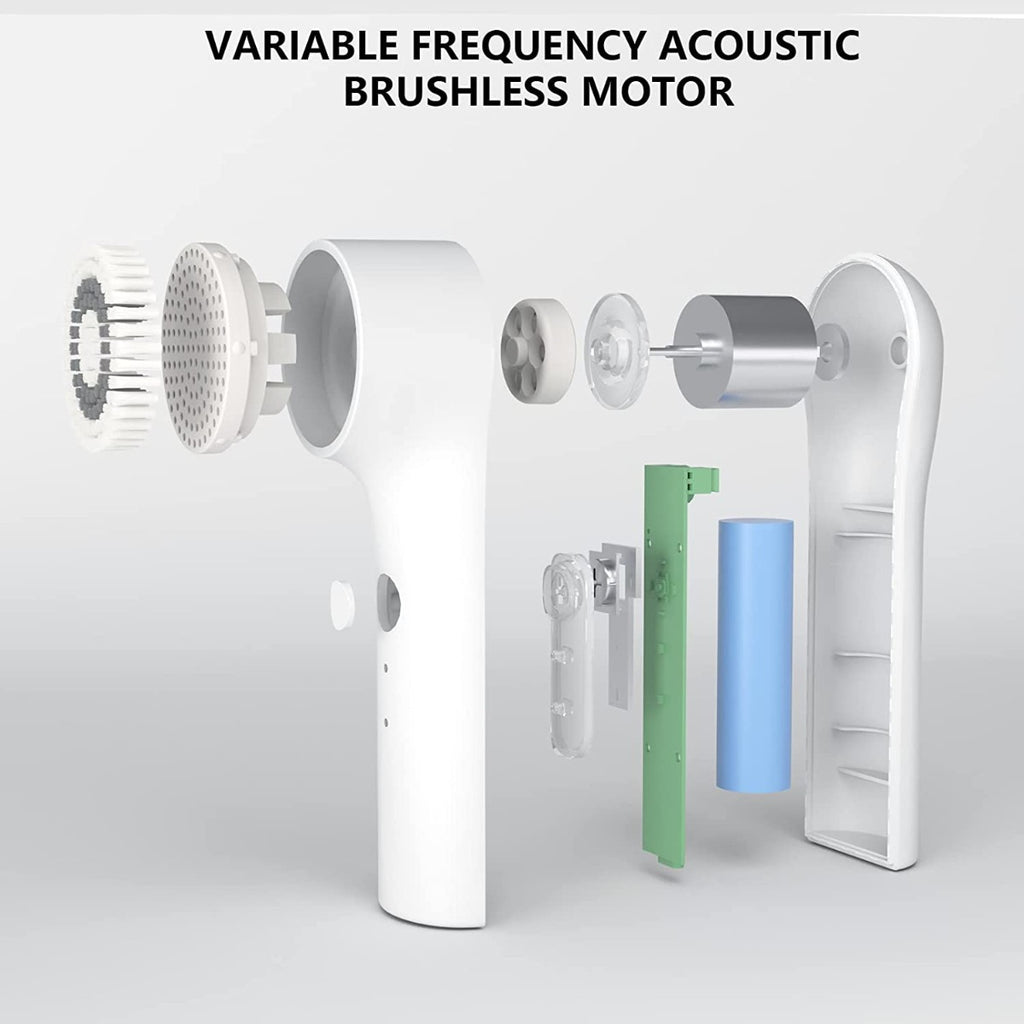 Glowa Sonic Facial Cleansing Brush with Gentle Exfoliating|Deep Cleansing|Mix Massaging 3 Acoustic Modes, Type-c Rechargeable, Waterproof, Includes Nylon and Silicone Brush Heads