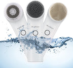 Glowa Sonic Facial Cleansing Brush with Gentle Exfoliating|Deep Cleansing|Mix Massaging 3 Acoustic Modes, Type-c Rechargeable, Waterproof, Includes Nylon and Silicone Brush Heads