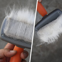 GoPets Self Cleaning Grooming Slicker Brush for Cats and Dogs