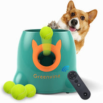 Greenvine Automatic Dog Ball Launcher Machine 6 Balls Included
