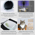 GTS Self-Cleaning Automatic Cat Litter Box, One-Touch Intelligent Safety & Easy to Clean