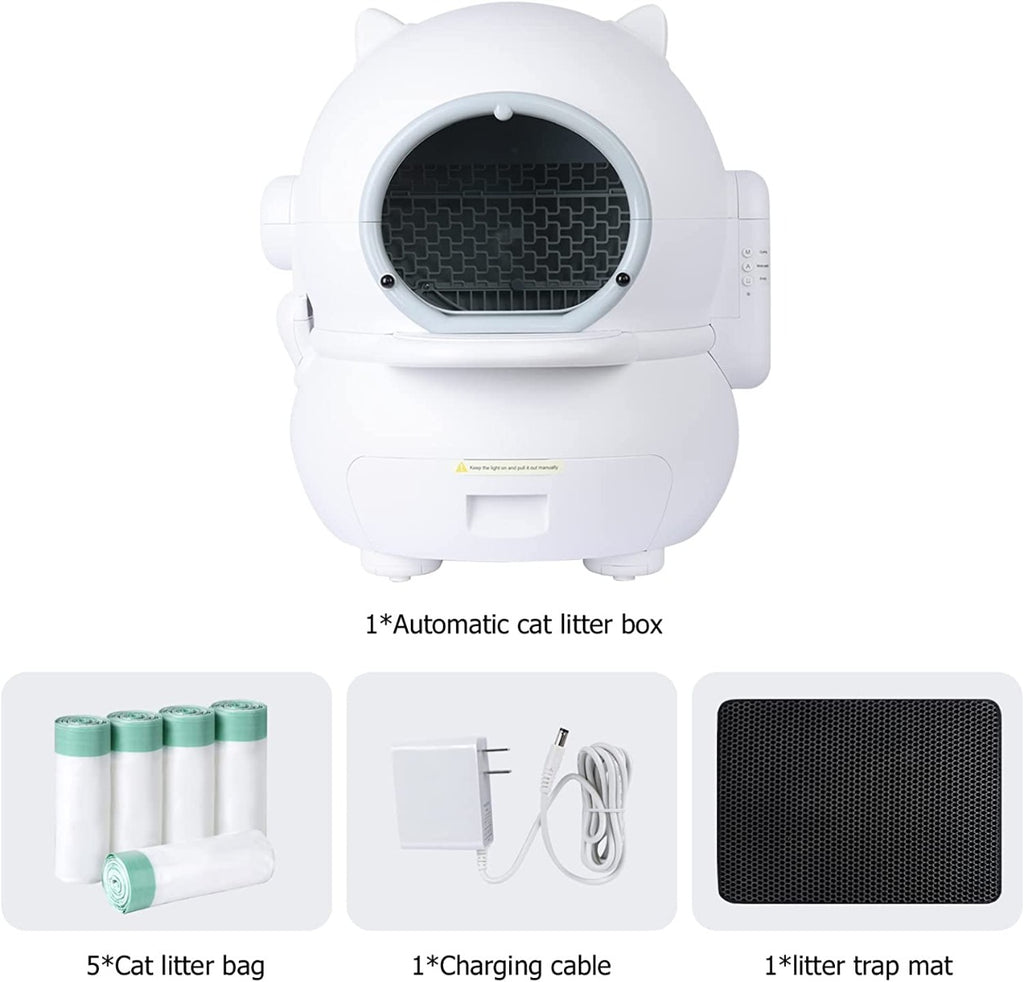 GTS Self-Cleaning Automatic Cat Litter Box, One-Touch Intelligent Safety & Easy to Clean