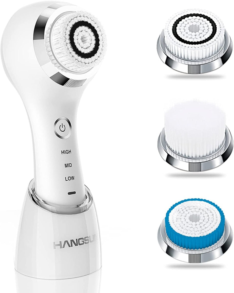 Hangsun Facial Cleansing Vibrating Face Brush SC200 Skin Care for Cleaning Exfoliating and Massaging with IPX7 Waterproof, 3 Speed Settings