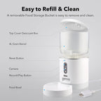 HBN 4L Automatic Cat Feeder with HD 1080P Camera Voice Recorder, Wi-Fi Enabled App Control