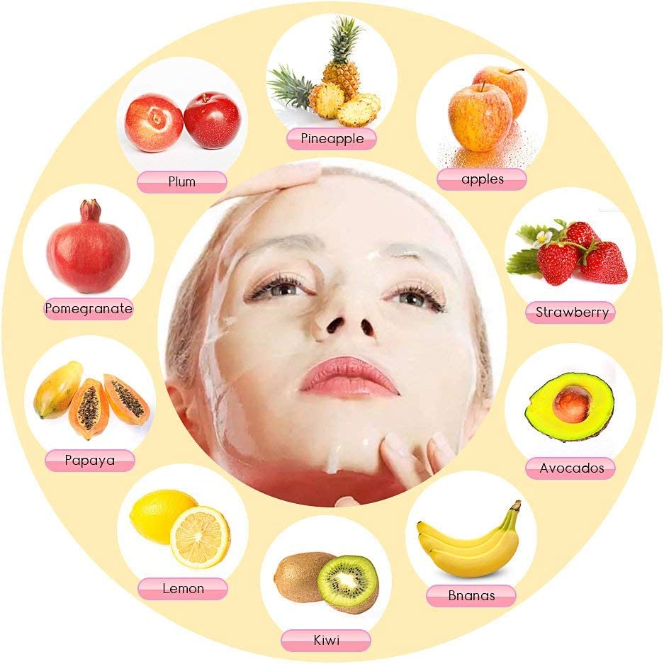 HDLWIS Facial Mask Machine, DIY Face Mask Machine Multi-Function Automatic Natural Fruit Vegetable Face Mask Maker with Human Voice Reminder & 32 Counts Collagen Pills