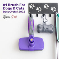 Hertzko Self Cleaning Grooming Slicker Brush for Cats and Dogs