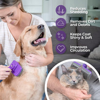 Hertzko Self Cleaning Grooming Slicker Brush for Cats and Dogs