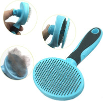 Hesiry Dog & Cat Massage-Self Cleaning Brush for Shedding and Grooming