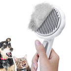HICC GROOM! Dog & Cat Self Cleaning Pain-Free Bristles Brush for Shedding and Grooming