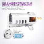 HSKLOCK Wall Mounted Toothbrush Holder with UV Toothbrush Sanitizer & 4 Slots and 1 Automatic Toothpaste Dispenser