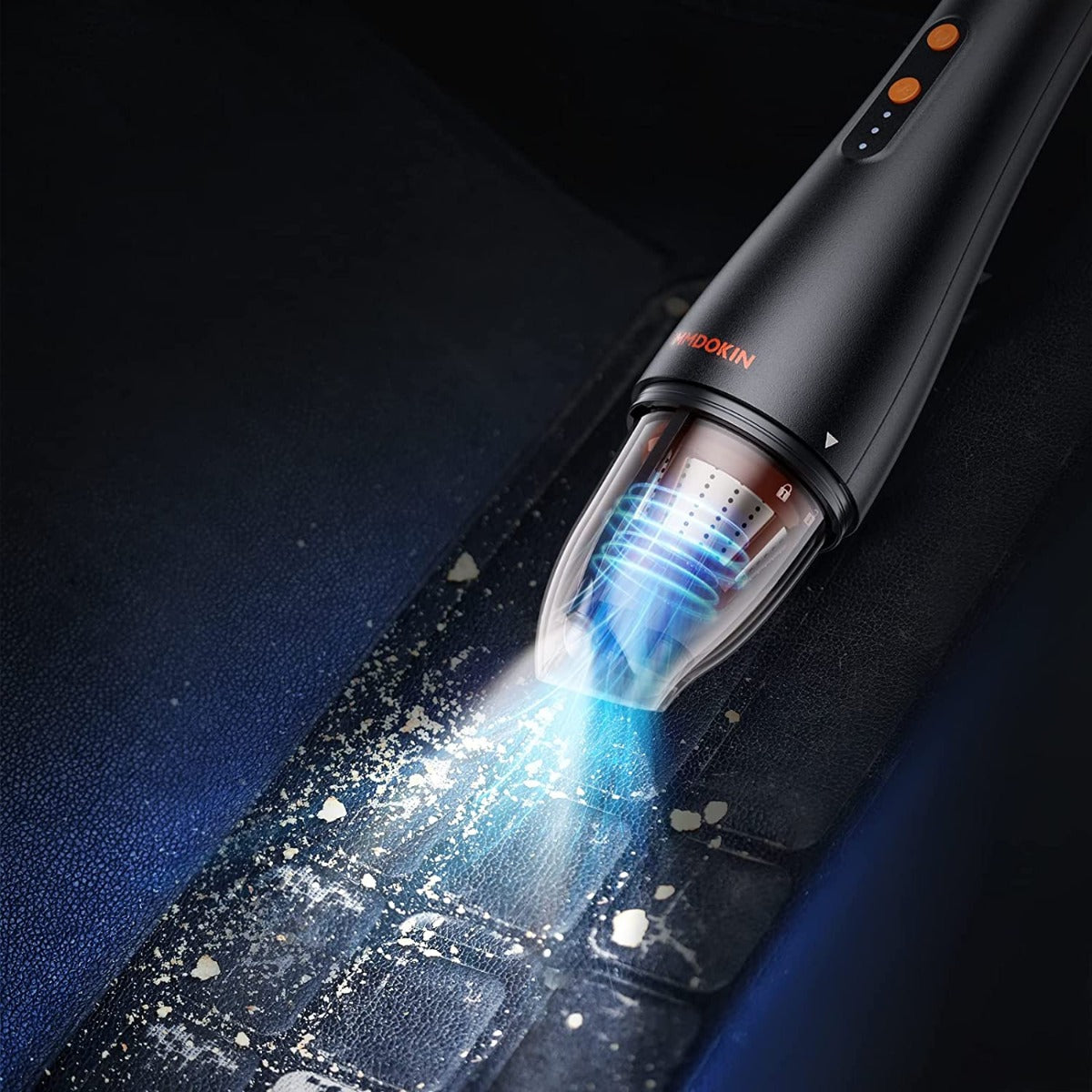 iMMDOKIN Mini Portable 8000Pa Hand Vacuum Cleaner with LED Headlights & Replaceable Battery for Car Interior, Pet Hair, Home, Office Cleaning