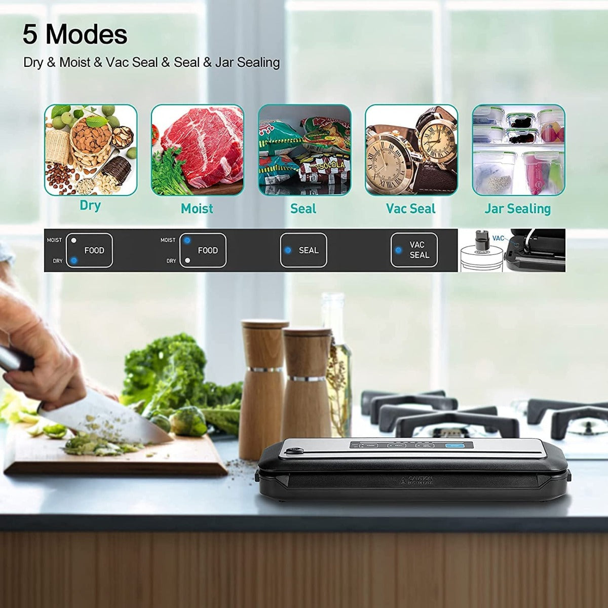 Inkbird WiFi Sous-Vide-Machine & Vacuum Sealer Machine 1000W w/ Recipes on APP Precision Cooker with Starter Kit