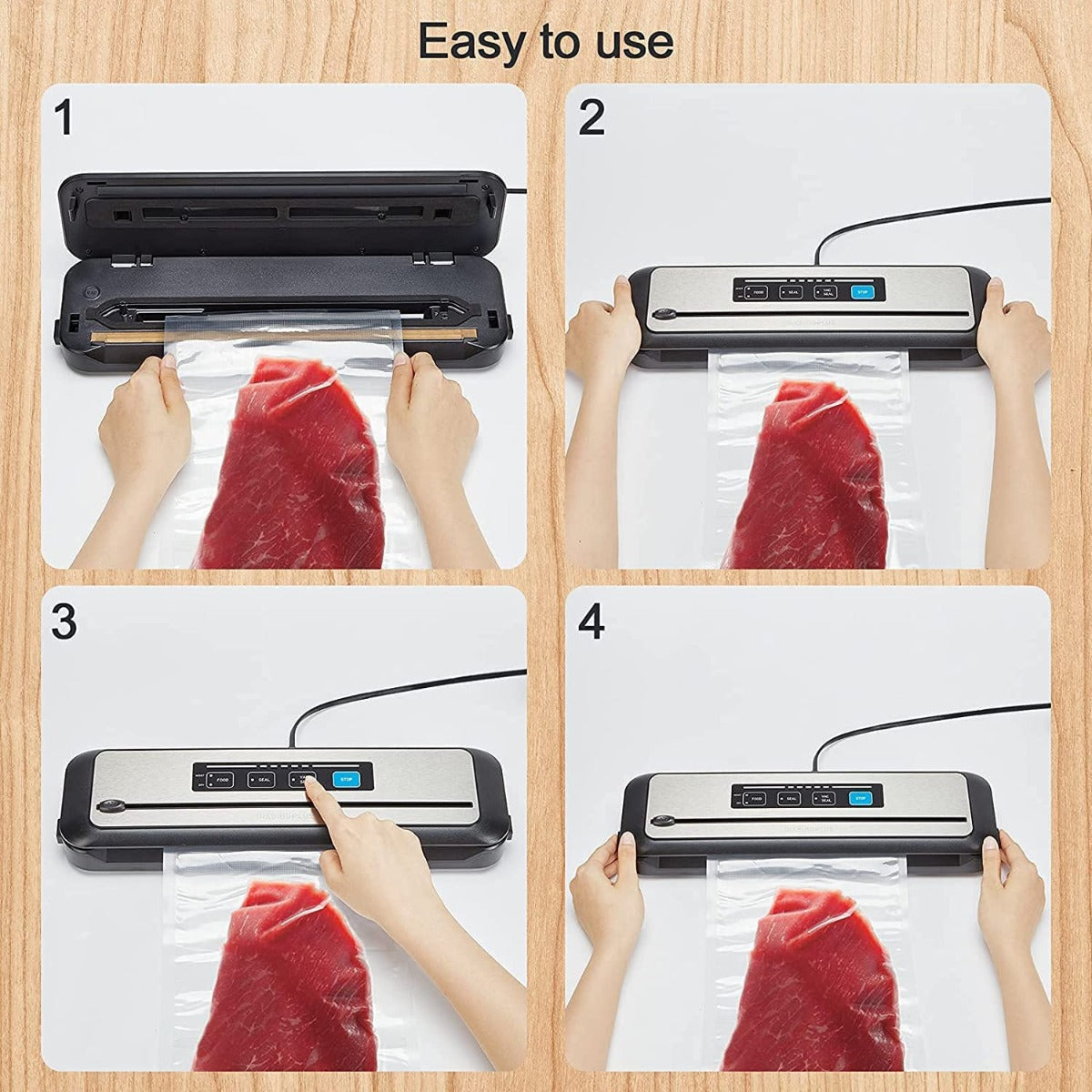Inkbird WiFi Sous-Vide-Machine & Vacuum Sealer Machine 1000W w/ Recipes on APP Precision Cooker with Starter Kit