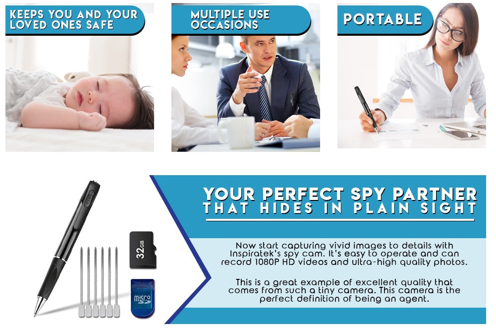 Mini Spy Camera 1080P HD Recording (with 32 GB Memory Card)