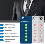 Mini Spy Camera 1080P HD Recording (with 32 GB Memory Card)