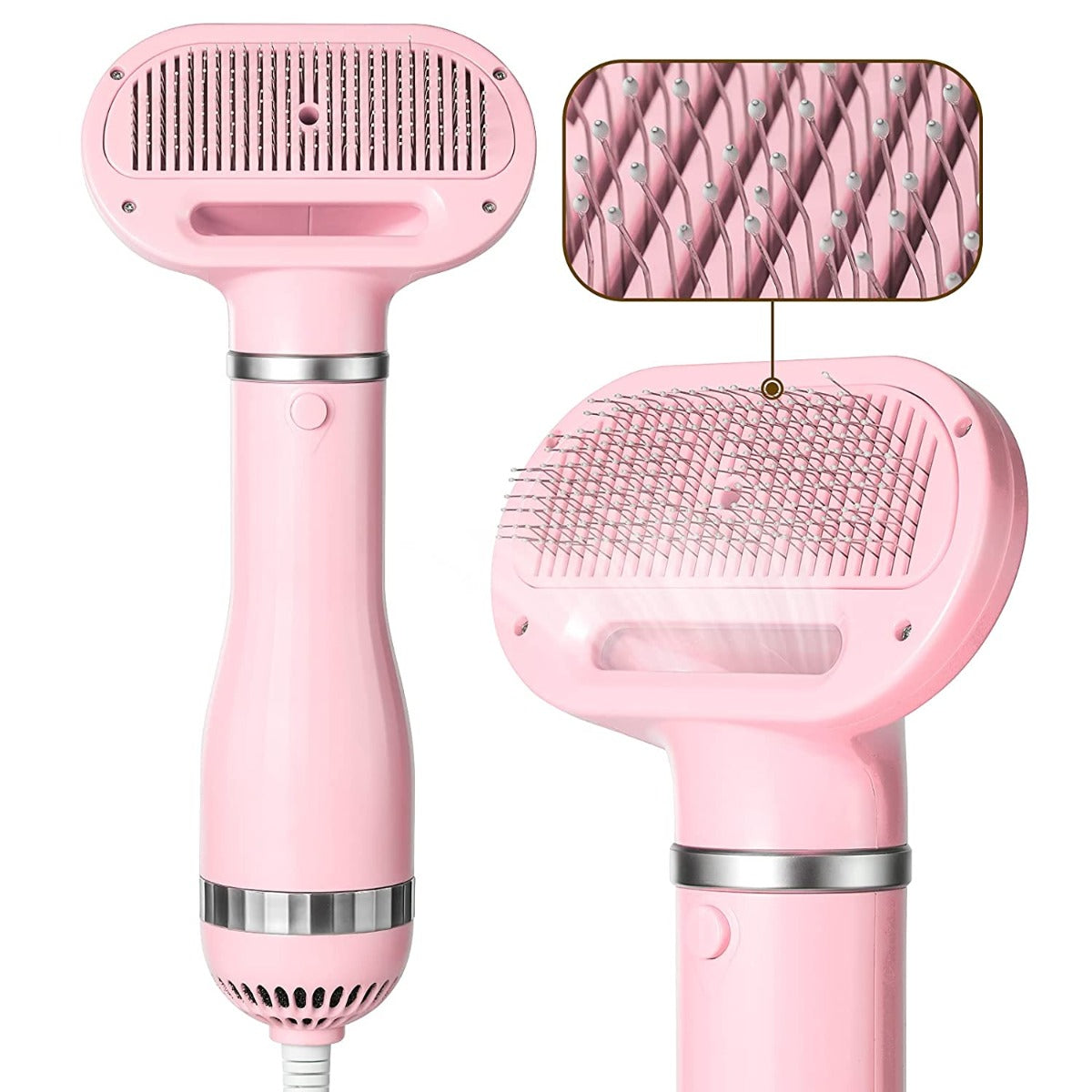 iPettie Pet Hair Dryer with Slicker Brush & 3 Heat Settings