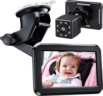 Itomoro Baby Car Camera with HD Night Vision Function, Reusable Sucker Bracket, Wide View, 12V Cigarette Lighter, Easily Observe the Baby’s Move