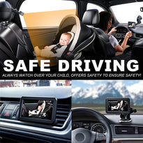 Itomoro Baby Car Camera with HD Night Vision Function, Reusable Sucker Bracket, Wide View, 12V Cigarette Lighter, Easily Observe the Baby’s Move