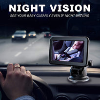 Itomoro Baby Car Camera with HD Night Vision Function, Reusable Sucker Bracket, Wide View, 12V Cigarette Lighter, Easily Observe the Baby’s Move