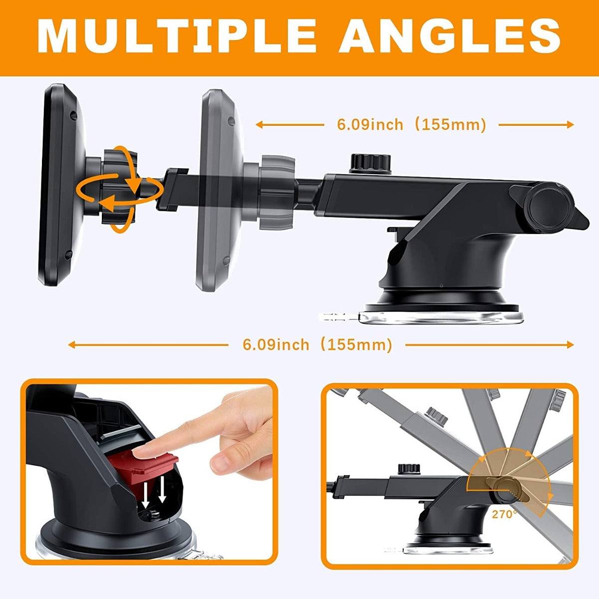 Itomoro Baby Car Camera with HD Night Vision Function, Reusable Sucker Bracket, Wide View, 12V Cigarette Lighter, Easily Observe the Baby’s Move