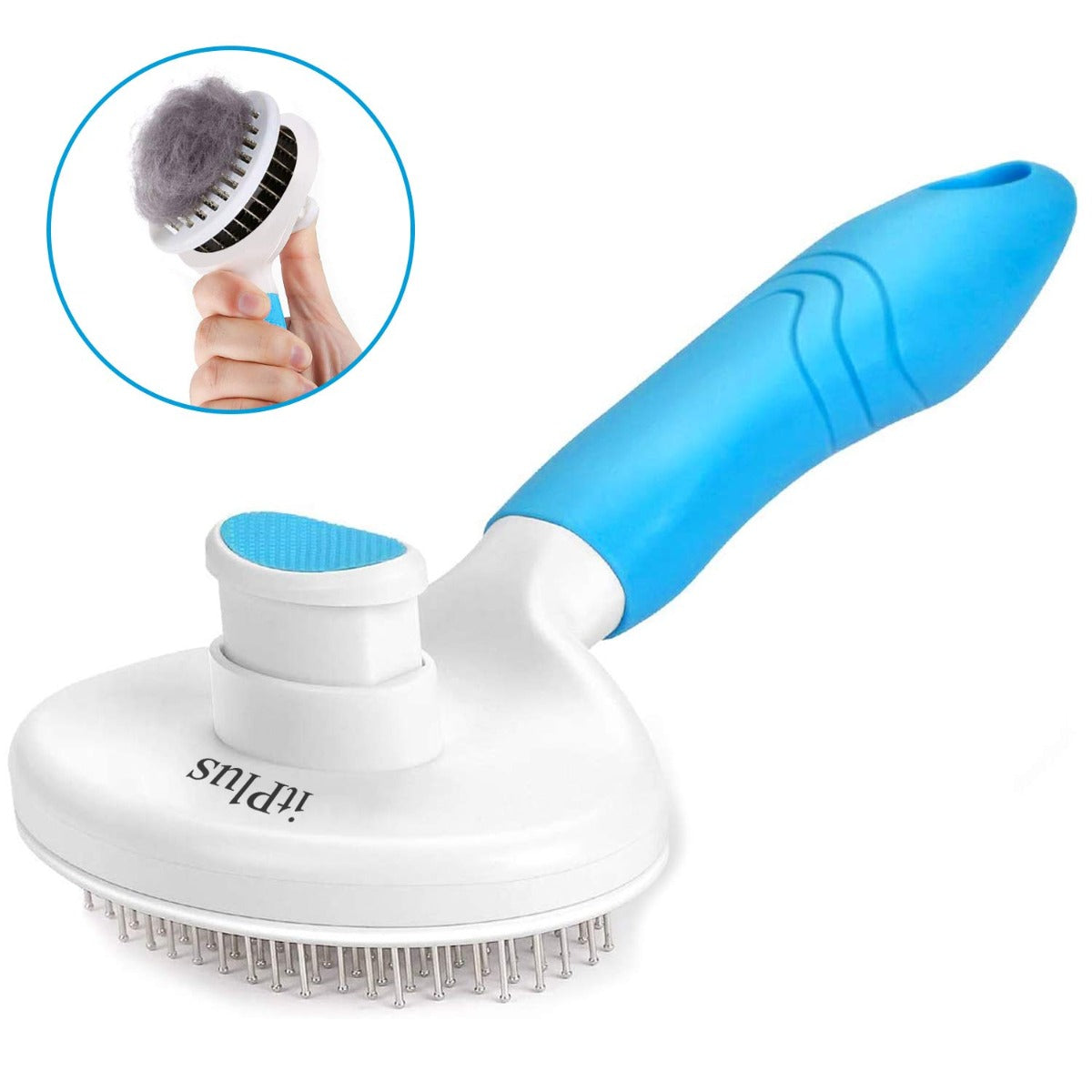 ItPlus Self Cleaning Grooming Slicker Brush for Cats and Dogs