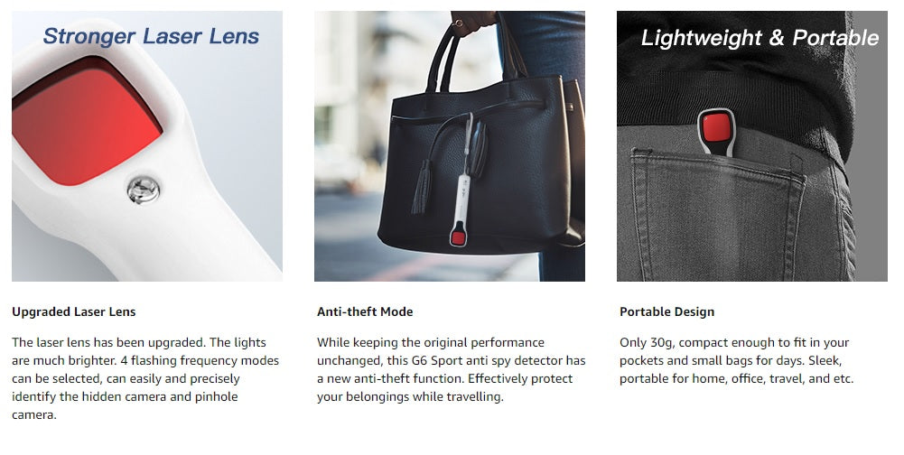 Jepwco G6 Sport Bug Detector for Hidden Camera, Sport