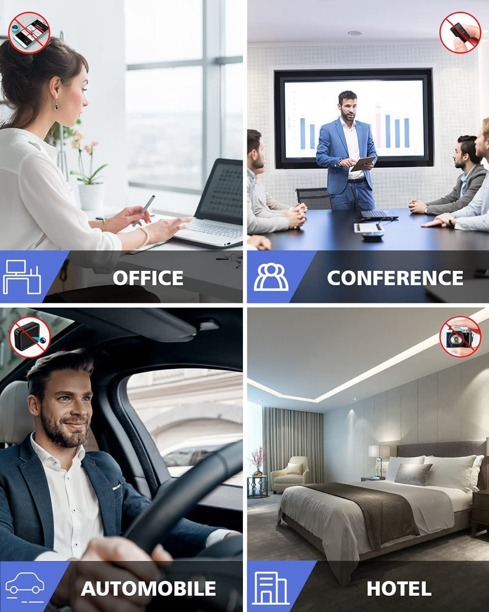 Jepwco G8 Elite RF Detector (Round), Portable Wireless Hidden Camera Detectors with 12 Levels Sensitivity Elite