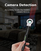 Jepwco G8 Elite RF Detector (Round), Portable Wireless Hidden Camera Detectors with 12 Levels Sensitivity Elite