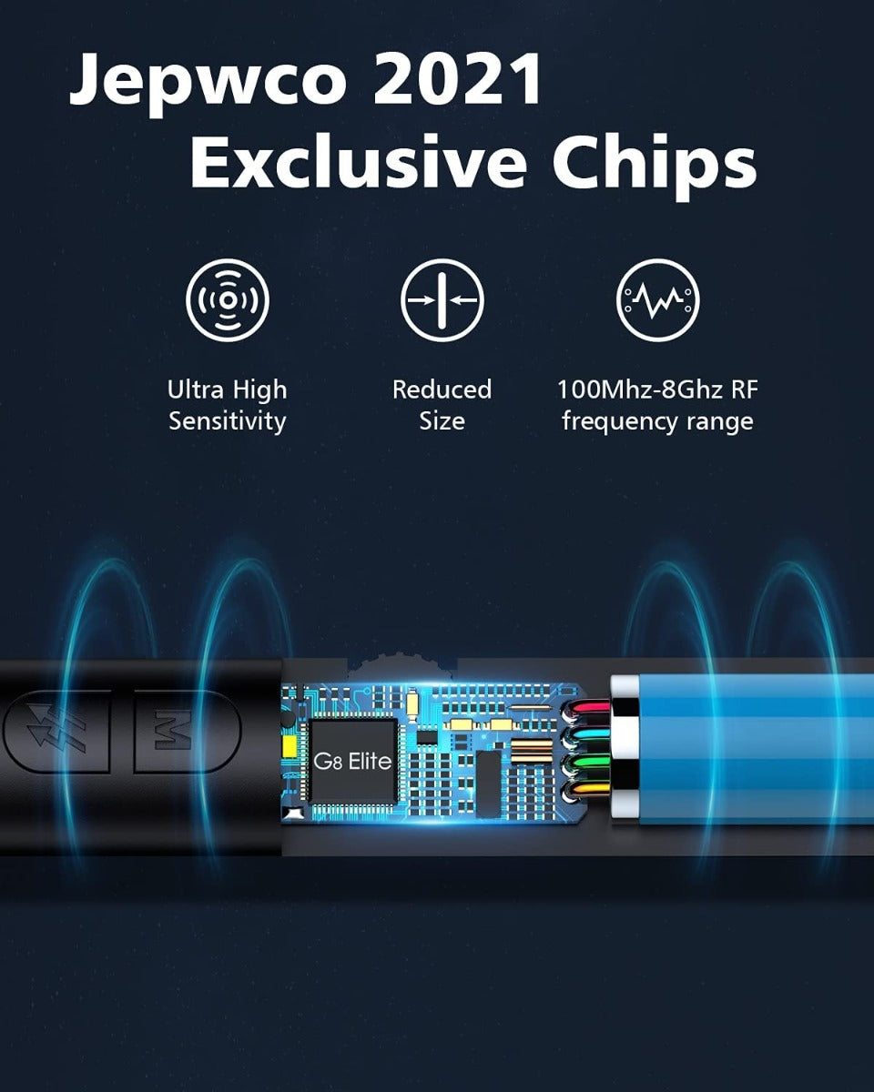 Jepwco G8 Elite RF Detector (Round), Portable Wireless Hidden Camera Detectors with 12 Levels Sensitivity Elite