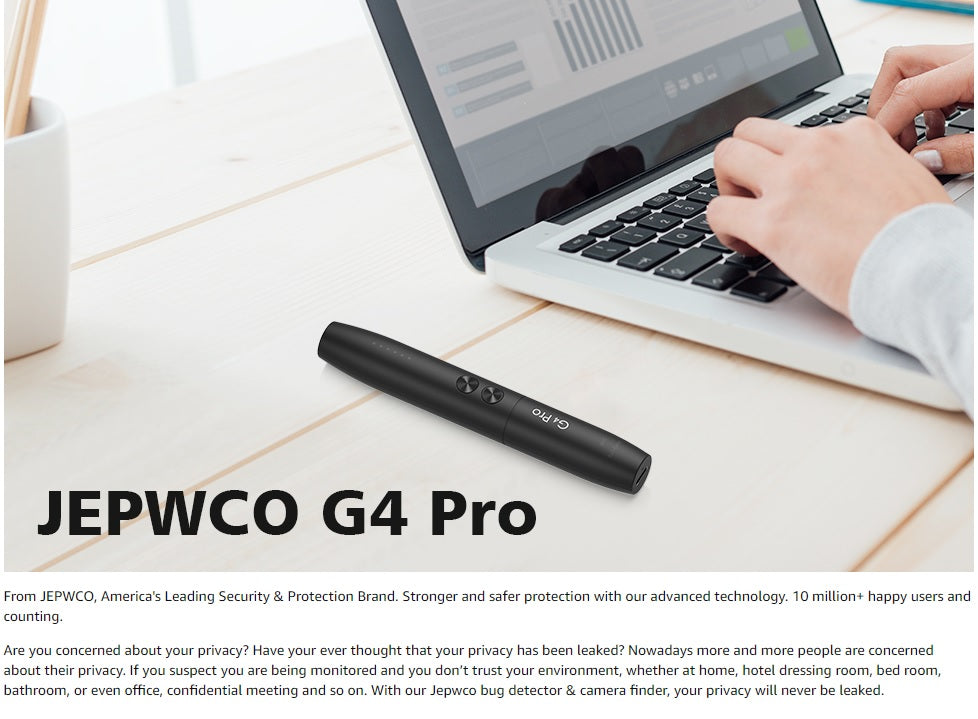 Jepwco G4 Pro Anti Spy Detector for Wireless Audio Bug Camera, Bug Detector Pro
