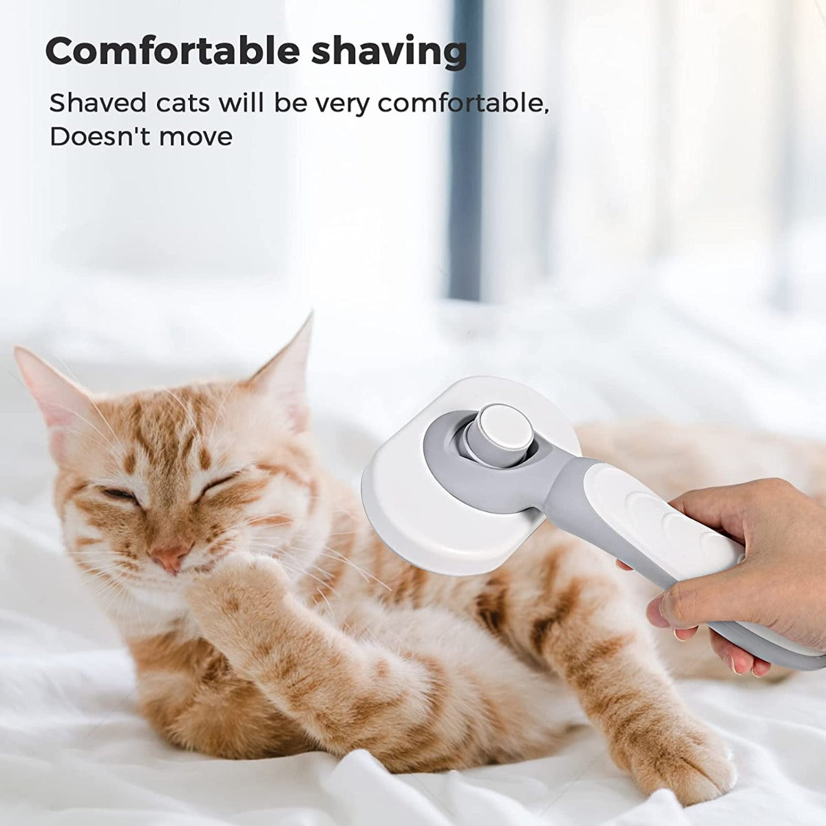 Jumitcx Self Cleaning Grooming Slicker Brush for Cats and Dogs