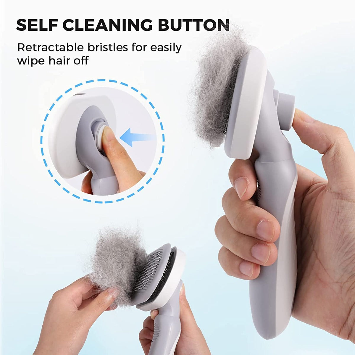 Jumitcx Self Cleaning Grooming Slicker Brush for Cats and Dogs