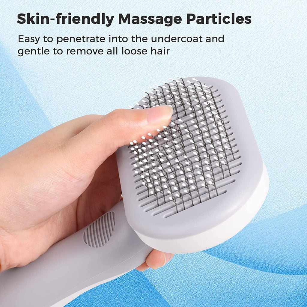 Jumitcx Self Cleaning Grooming Slicker Brush for Cats and Dogs