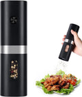 Electric Pepper Grinder with LED Light, One-hand Button Control, Adjustable Coarseness