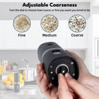 Electric Pepper Grinder with LED Light, One-hand Button Control, Adjustable Coarseness