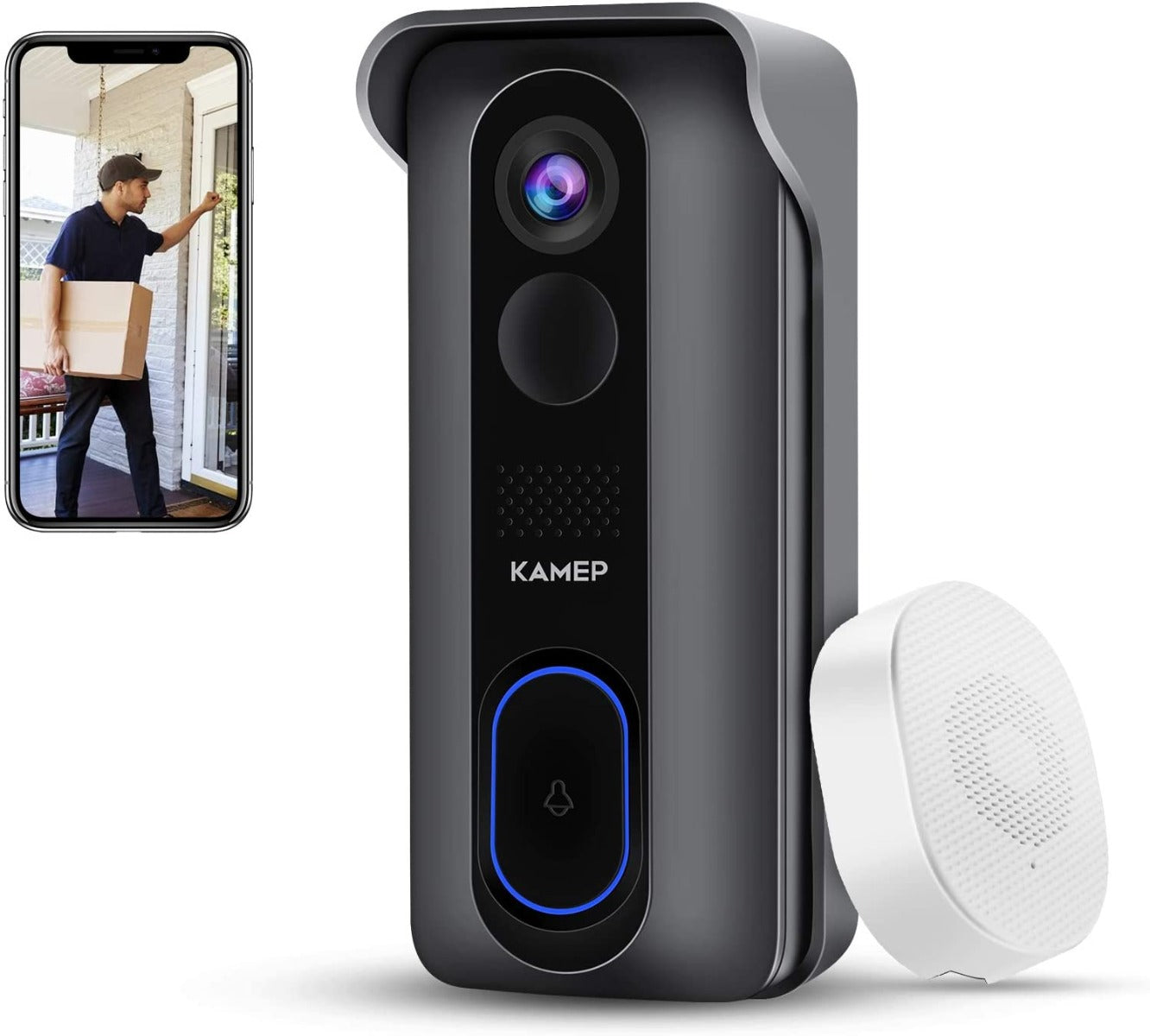 [Upgraded] Wireless WiFi Video Doorbell Camera - KAMEP