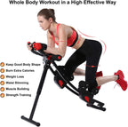 KESHWELL Ab Machine, Foldable Core Abs Workout Equipment for Home Gym for Women & Men, Height Adjustable Strength Training Abdominal Cruncher