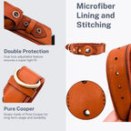 KrazyTag Airtag Dog and Cats Luxurious Leather Collar with Built-in Tag Space – with Apple AirTag Holder