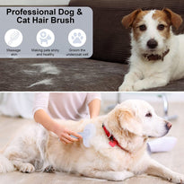 LAVBELLA Self Cleaning Grooming Slicker Brush for Cats and Dogs