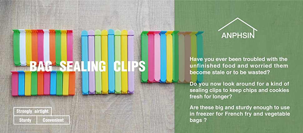 Plastic Sealing Clips for Food and Snack Bag (38 pcs)