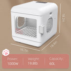 Leconchef Pet Hair Dryer Box for Pet Grooming, Fast Drying, Adjustable Temperature &Time