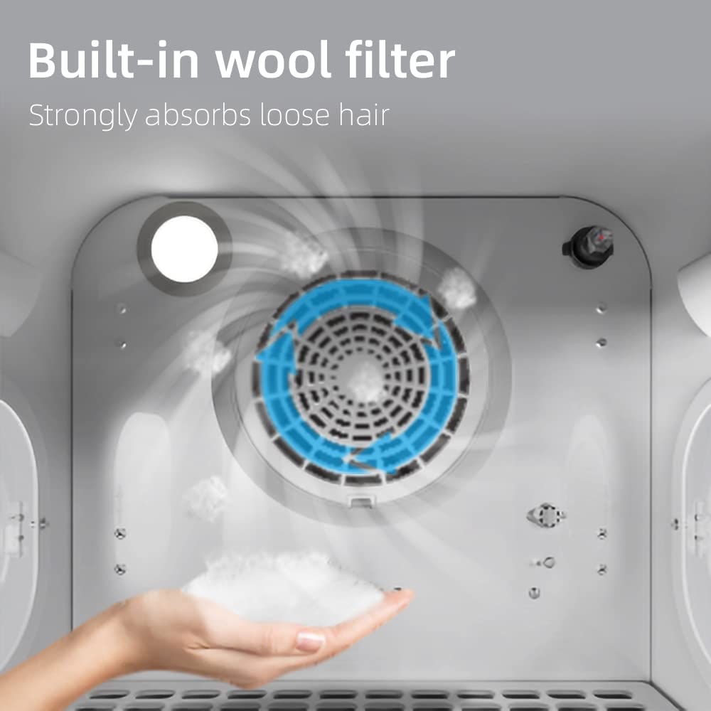 Leconchef Pet Hair Dryer Box for Pet Grooming, Fast Drying, Adjustable Temperature &Time