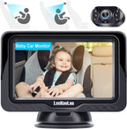 LeeKooLuu LK12 Baby Car Camera HD 1080P Monitor Rear Facing Seat, View Infant Crystal Night Vision