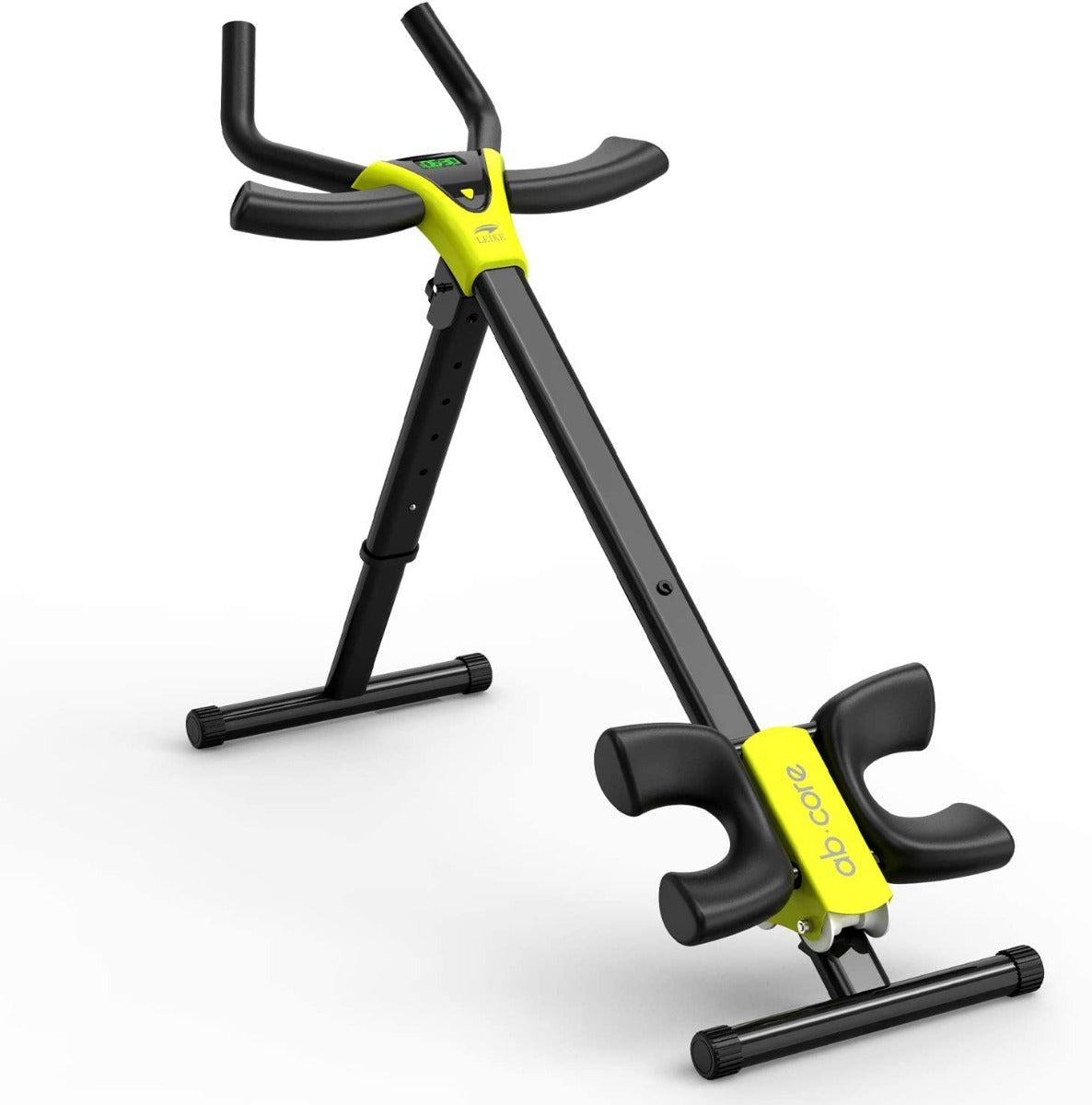 Leikefitness Height Adjustable Ab Trainer Abdominal Whole Body Workout Machine Waist Cruncher Core Toner Leg Thighs Buttocks Shaper with LCD Monitor AB9380