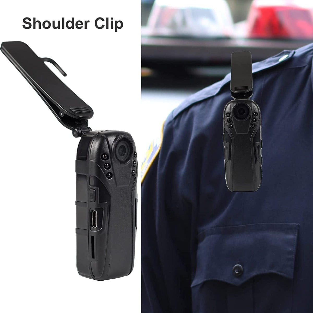 Lenofocus Body Camera Security Cam 1080P 64GB Memory Card Portable